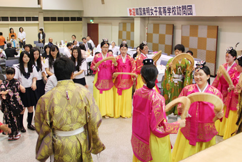 韓国素明女子高校歓迎交流会写真