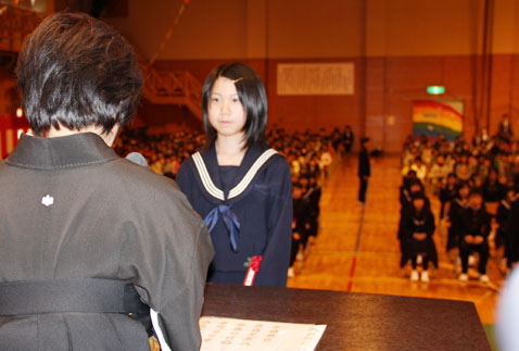 卒業式の写真