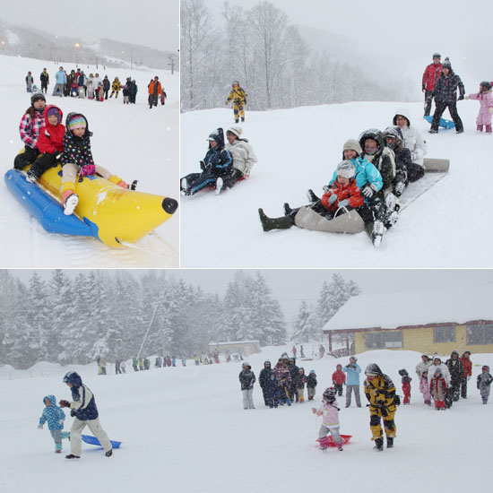 雪山遊びの写真