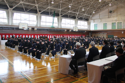 羽幌中学校入学式