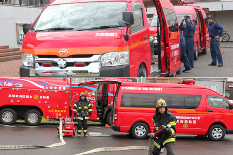 天売、焼尻消防団の小型動力ポンプ付積載車を更新