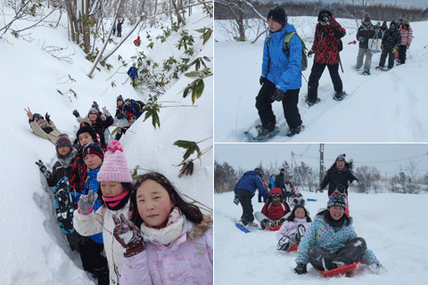 自然教室雪山ハイキング