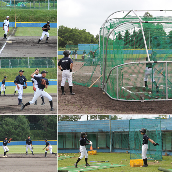 札幌北陵高校野球部が合宿のため羽幌町へ