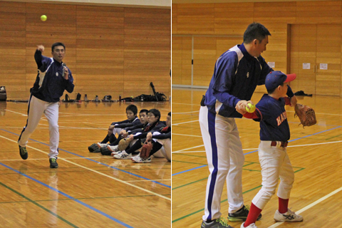 プロ野球指導者から学ぼう～野球教室開催