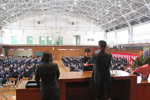羽幌中学校卒業証書授与式