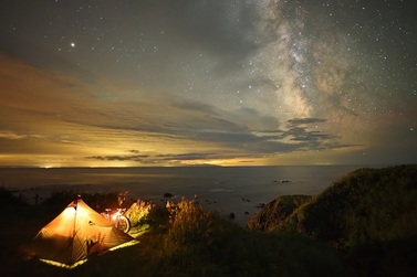 焼尻白浜野営場写真